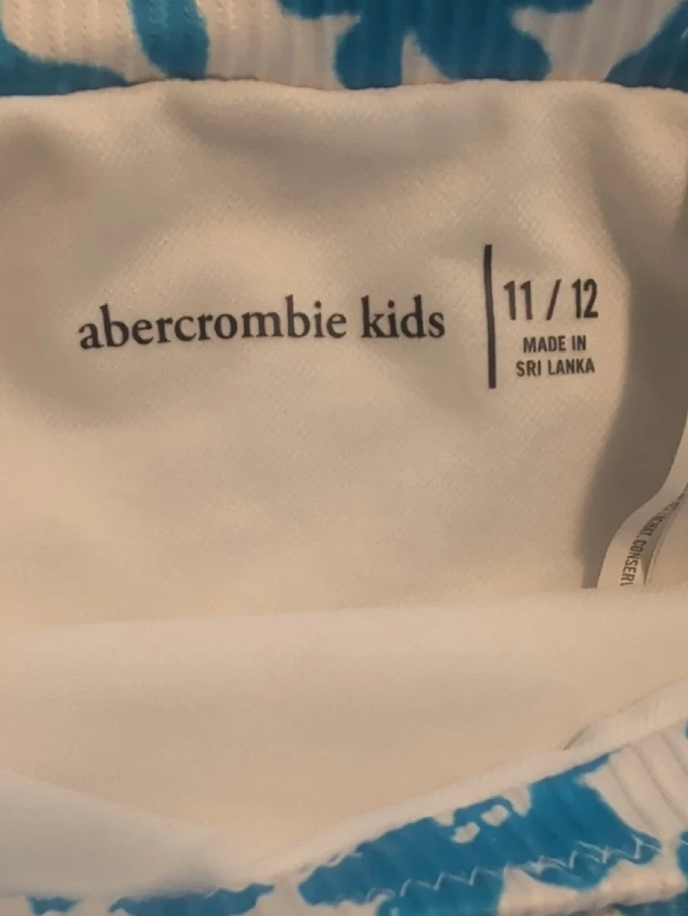 abercrombie kids Blue and White Floral Two-Piece Swim Set